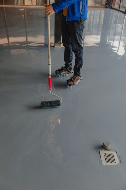 Speckled Garage Floor Painting in Fairfax, VA